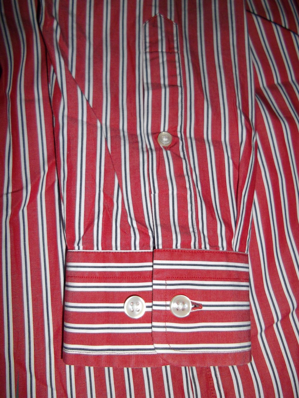 GANT Hemd rot marine weiß gestreift Gant Logo auf der Linken Brust in Gr.S