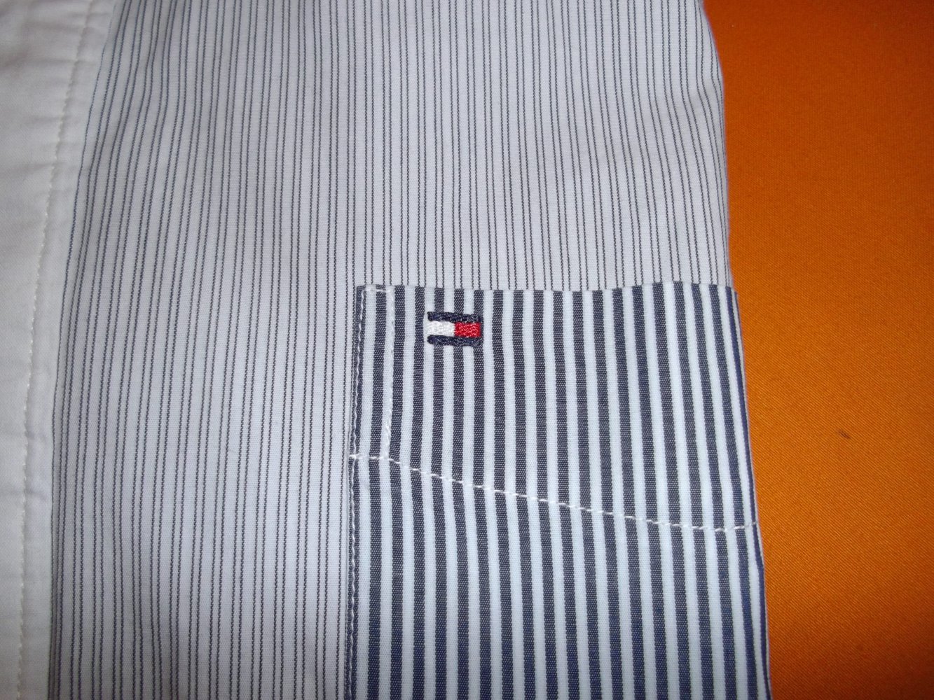 Tommy Hilfiger College Hemd blau weiß in 2 Varianten gestreift weißer Kragen in Gr.XL