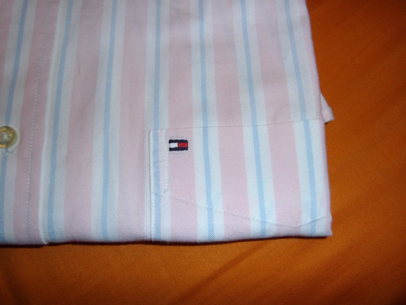Tommy Hilfiger College Hemd rosa blau weiß gestreift in Gr.XL
