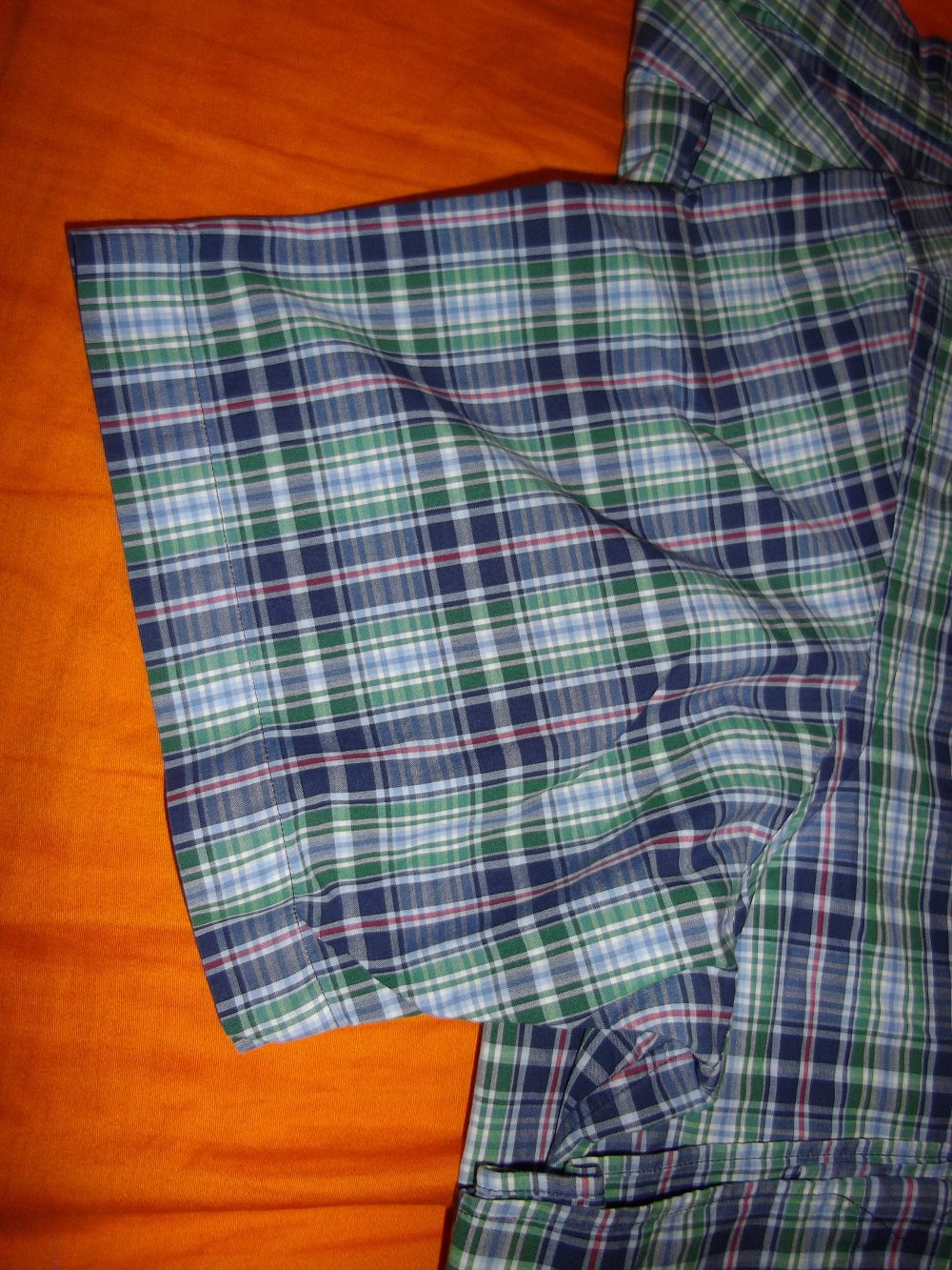 Ralph Lauren Classic Fit Hemd blau rot grün weiß kariert Kurzarm in Gr.XL