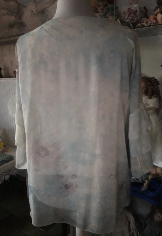  3/4 Bluse mit Glitzersteinchen 