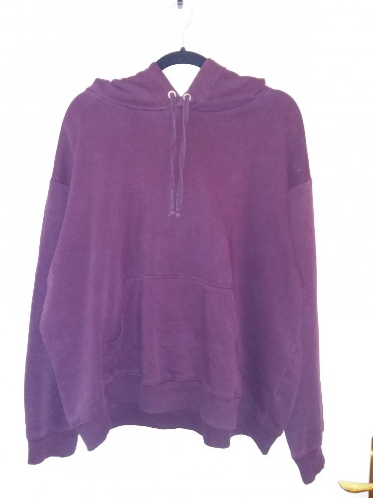 H&M Basic Hoodie, bordeaux