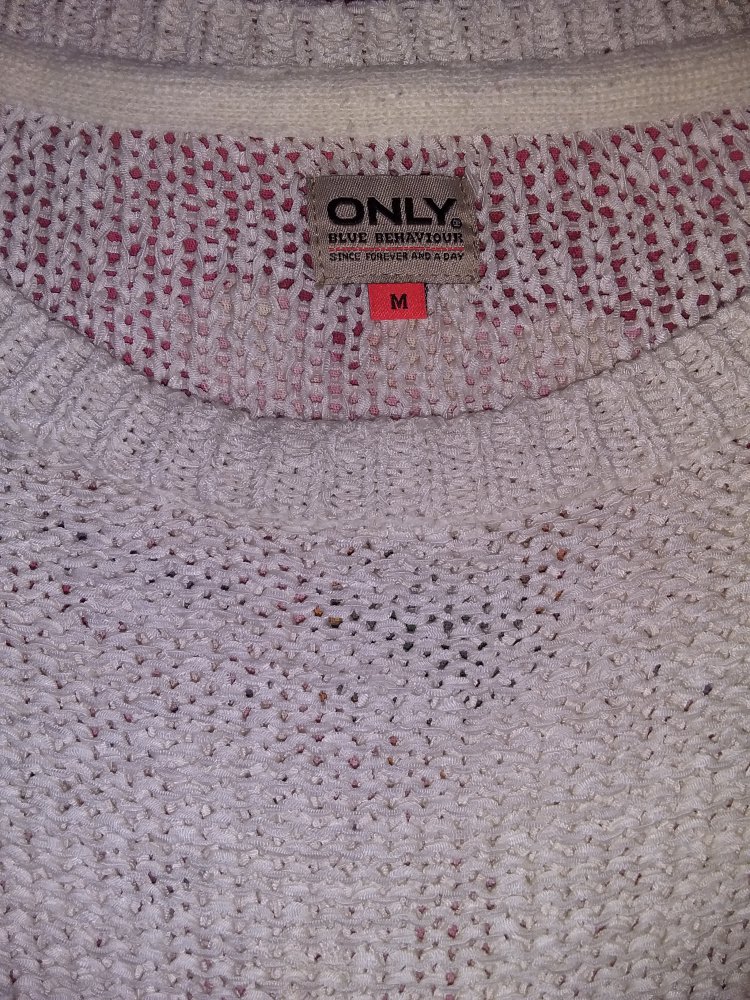 ONLY Langarmshirt, gewebt, weiß