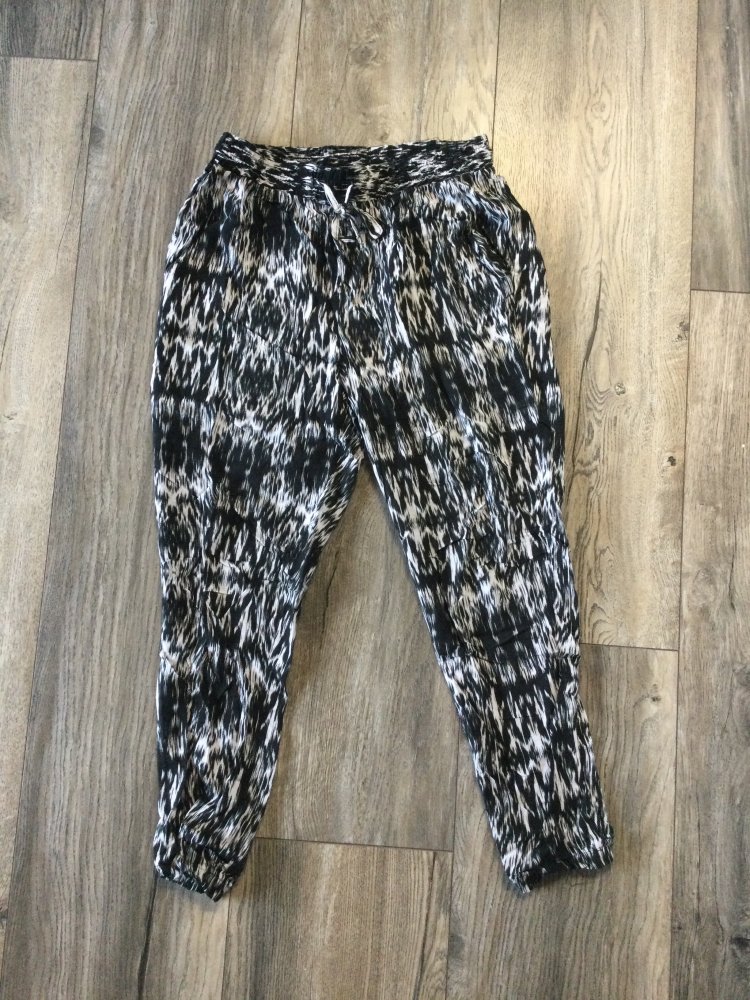 Damen Haremshose M New Yorker schwarz weißes Muster Sommer 