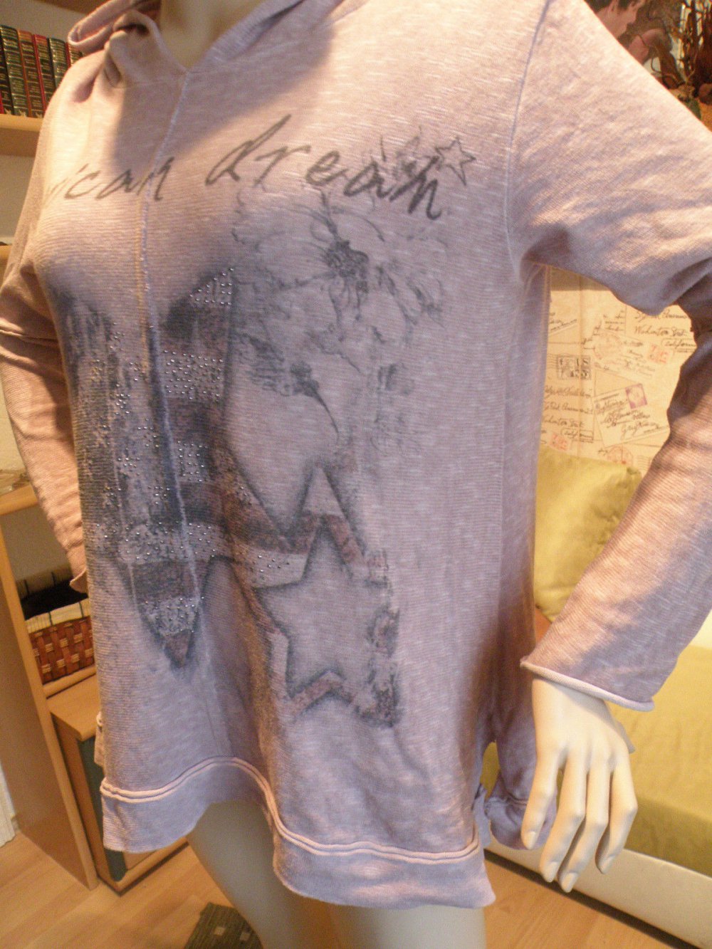 Kapuzenshirt mit Gitzerprint