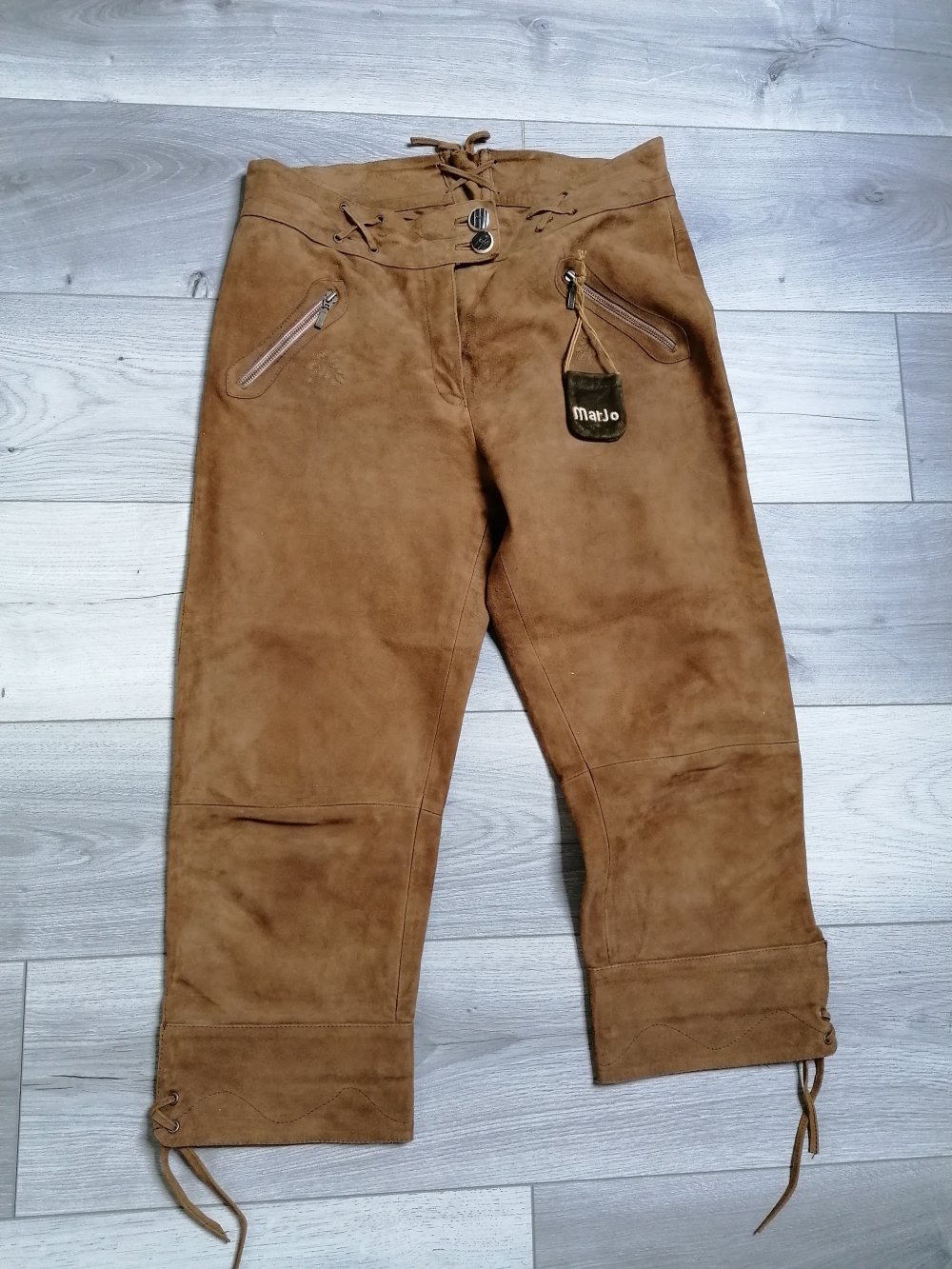 Damen Lederhose 3/4