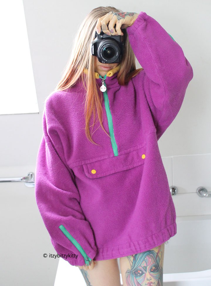 Fleecepullover fleece fleecejacke 90s 80er 80s winterpulli oversized oversize 90er y2k knallig winterpullover sweater sweatshirt fleecepulli Ellesse