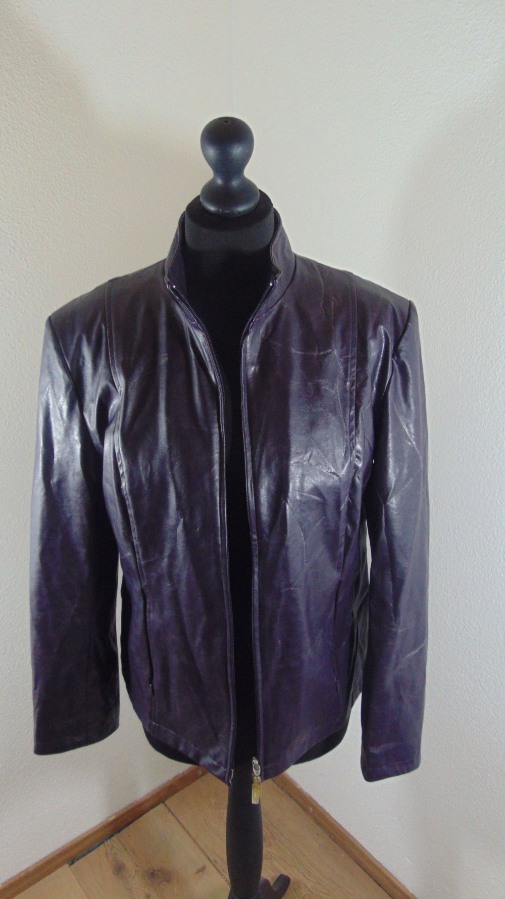 Kunstlederjacke Damen lila in Gr. 40