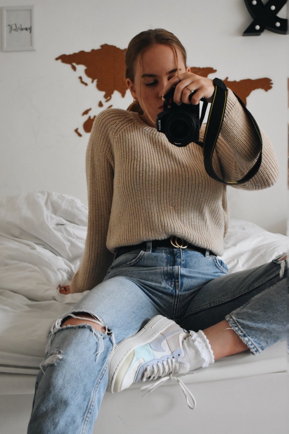 Beiger Strickpullover Forever21