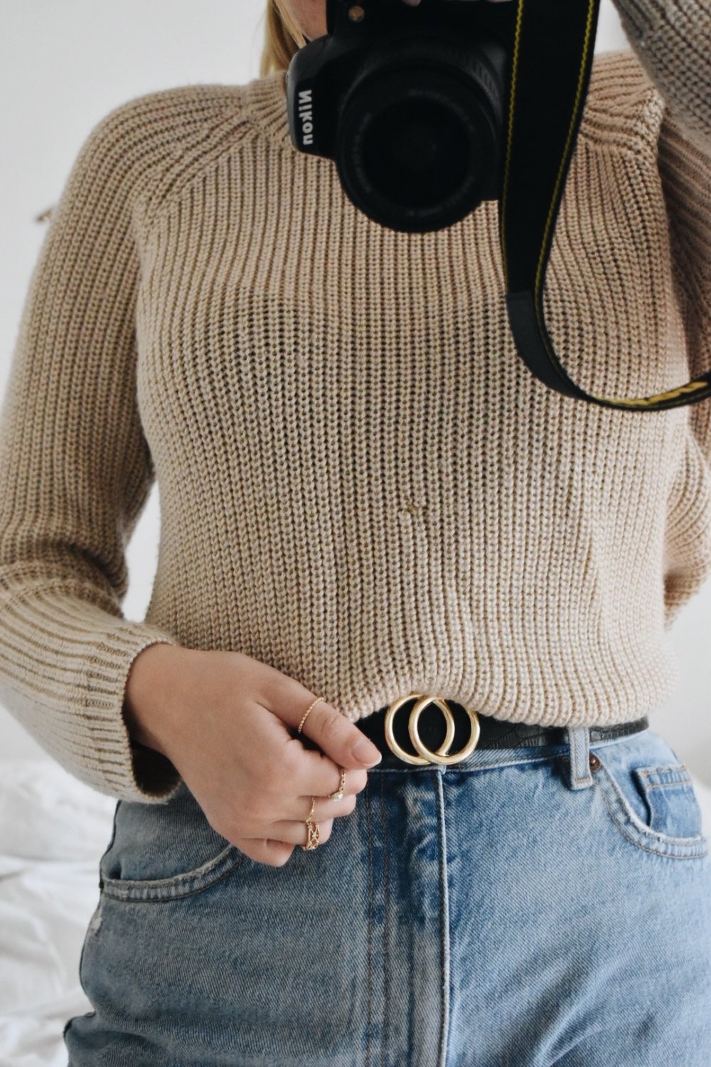 Beiger Strickpullover Forever21