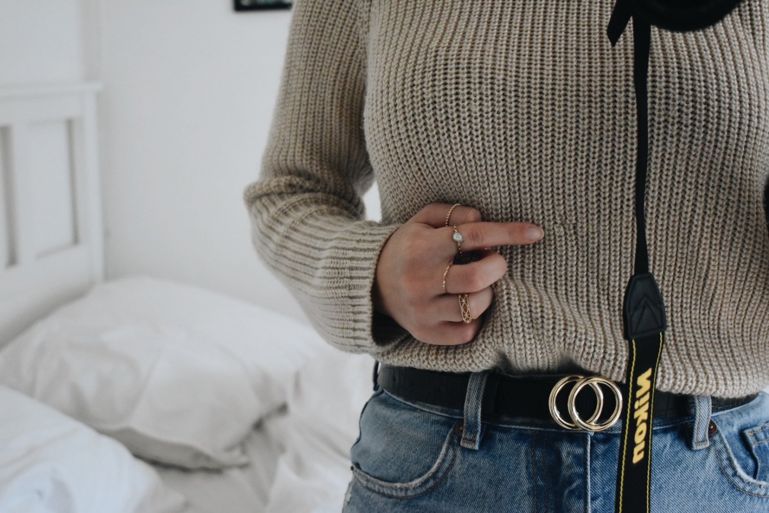 Beiger Strickpullover Forever21