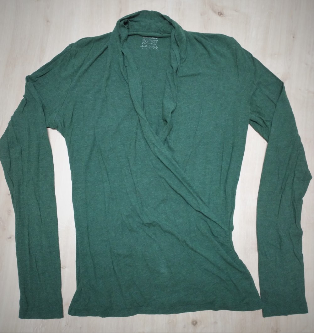 Fake Wickel Top in Waldgrün