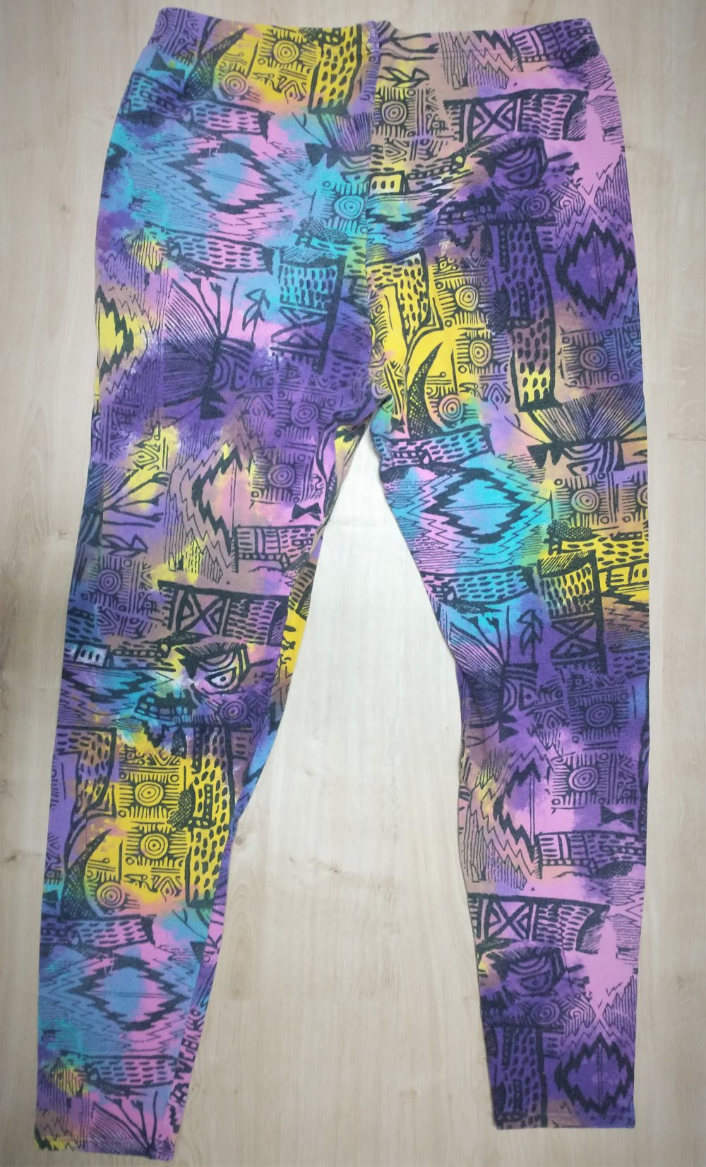 Vintage 80er Legging wildes Muster