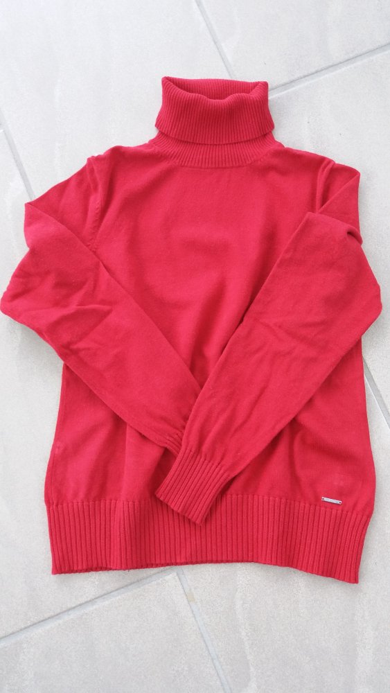 Rollkragenpulli rot