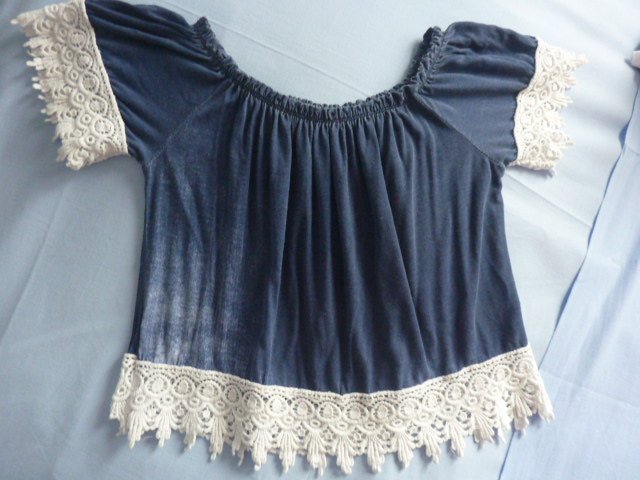 Bluse Carmenbluse Top