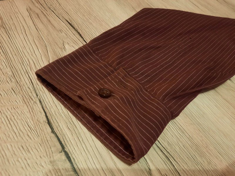 Schickes Herren Hemd gestreift rot/weiß Gr. XL von C&A