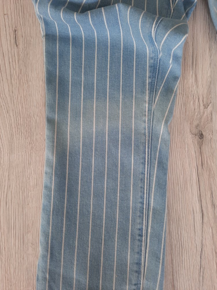 Damen Jeans Denim 1982 weiß gestreift