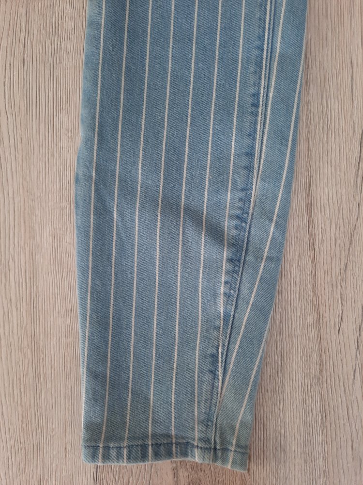 Damen Jeans Denim 1982 weiß gestreift