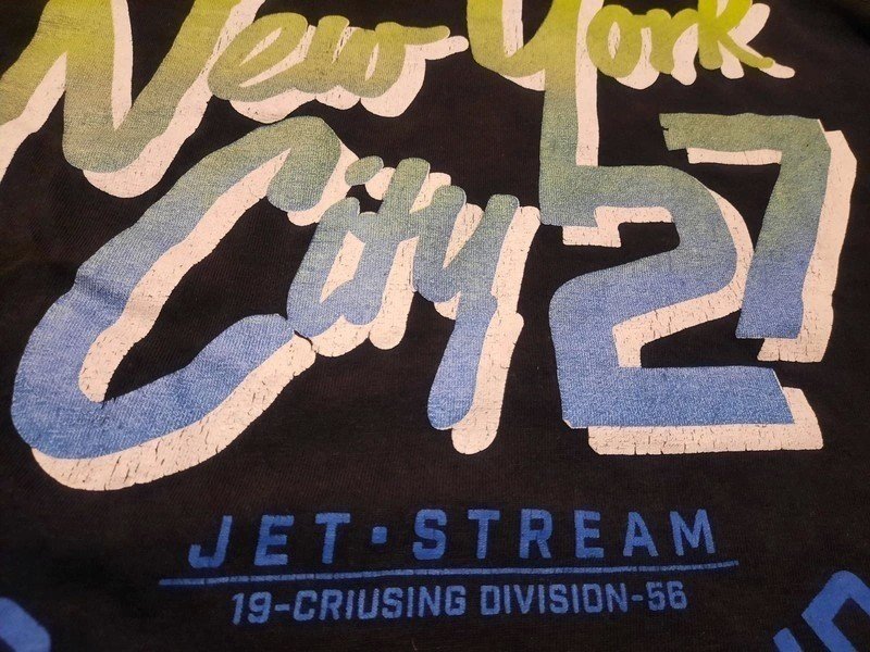 Jungen Kinder Pullover 158/164 bedruckt New York schwarz