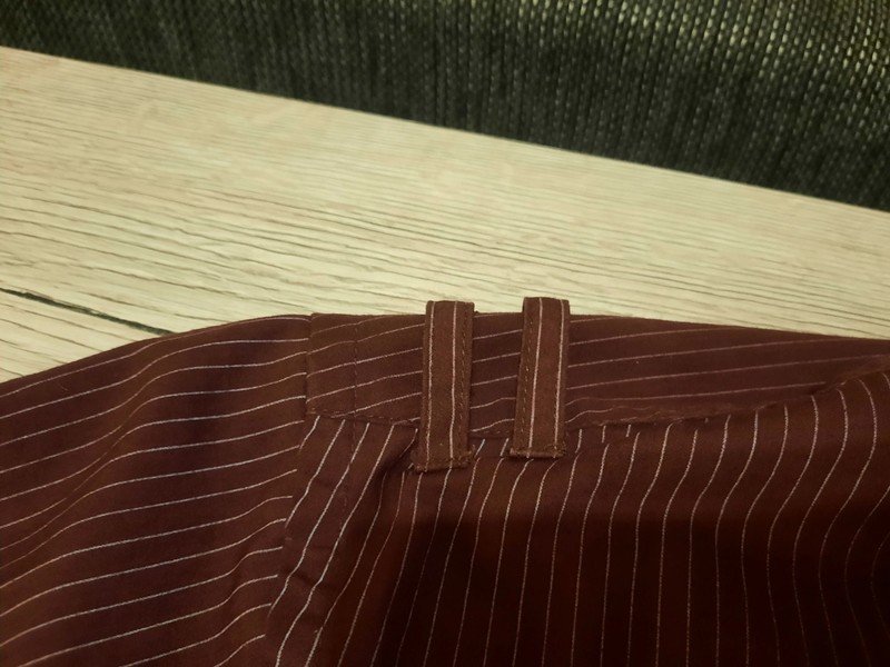 Schickes Herren Hemd gestreift rot/weiß Gr. XL von C&A