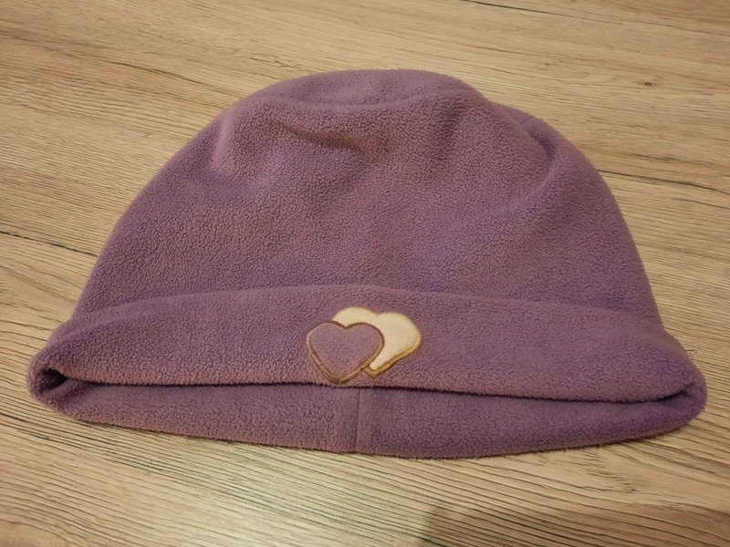 Kinder Mädchen Wintermütze lila Herzen
