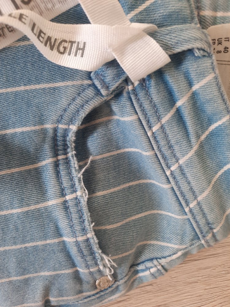Damen Jeans Denim 1982 weiß gestreift
