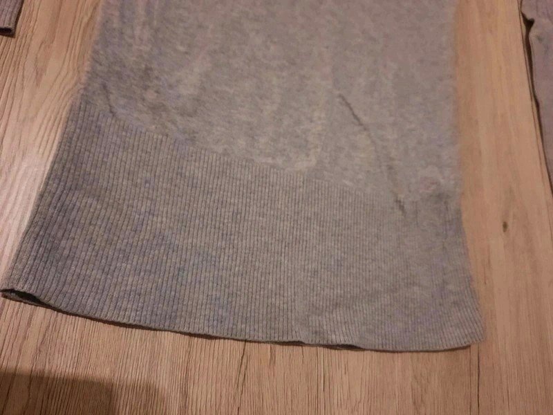 Tom Tailor Damen Pullover grau V-Ausschnitt