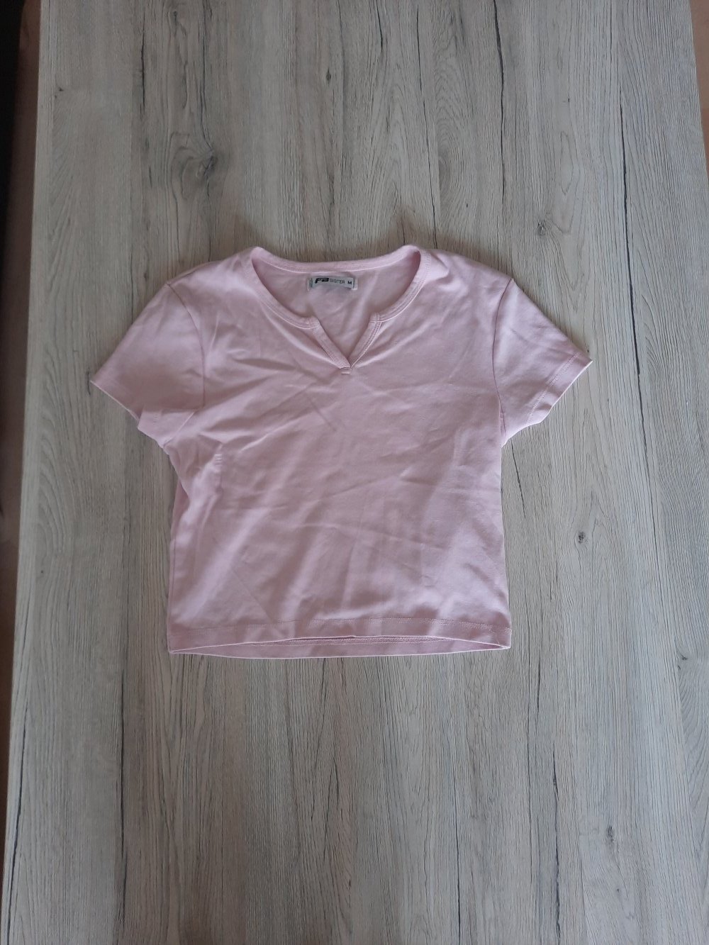 Damen bauchfreies T-Shirt rosa von New Yorker