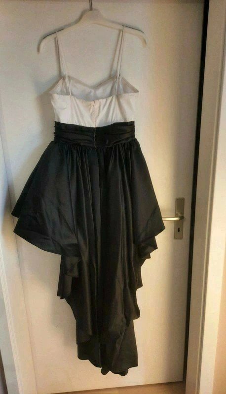 Schönes Vokuhila Kleid schwarz weiß Abschlussball/Abendkleid