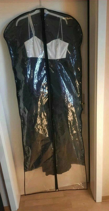 Schönes Vokuhila Kleid schwarz weiß Abschlussball/Abendkleid