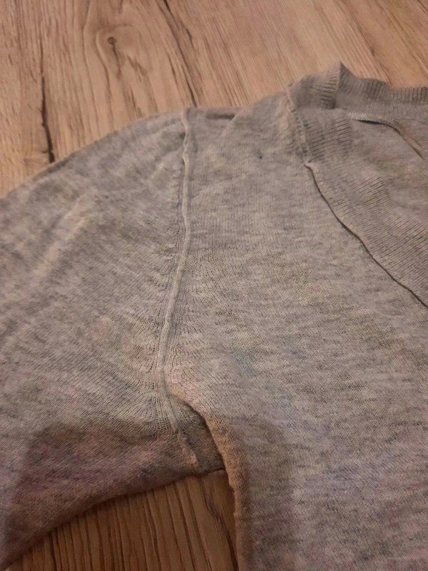 Tom Tailor Damen Pullover grau V-Ausschnitt