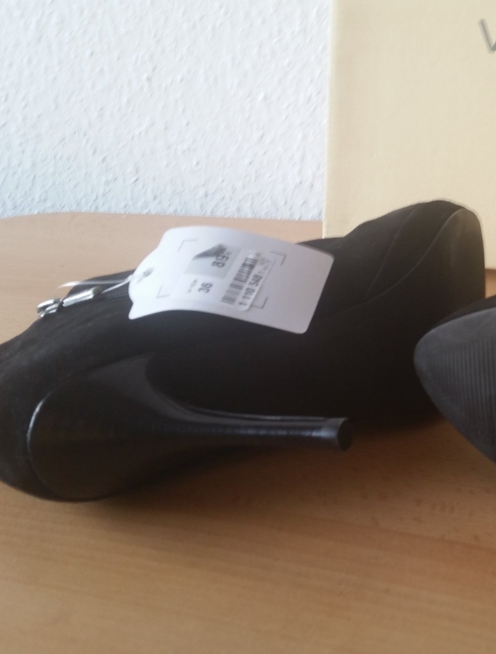 Stiefeletten Velours-Leder-Optik, Gr. 36, NEU