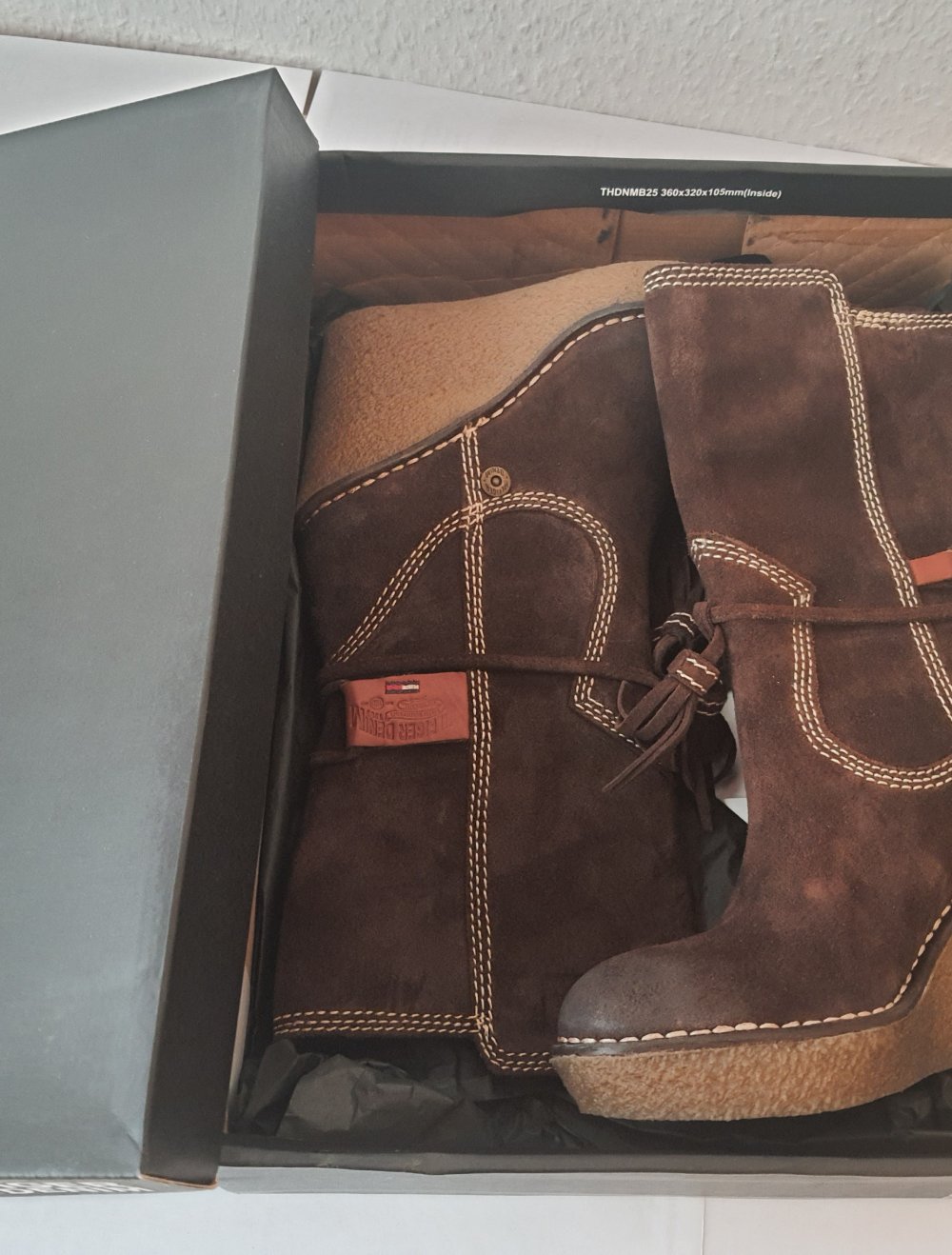 Keilabsatz Stiefel Hilfiger Denim, Gr. 36, NEU