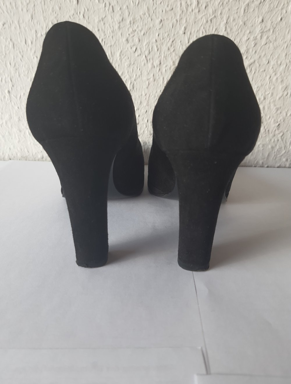 italienische Pumps Veloursoptik-Leder, Gr. 35