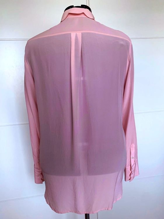 Seidenbluse Banan Republich 100% Silk 46 48 XL neuwertig