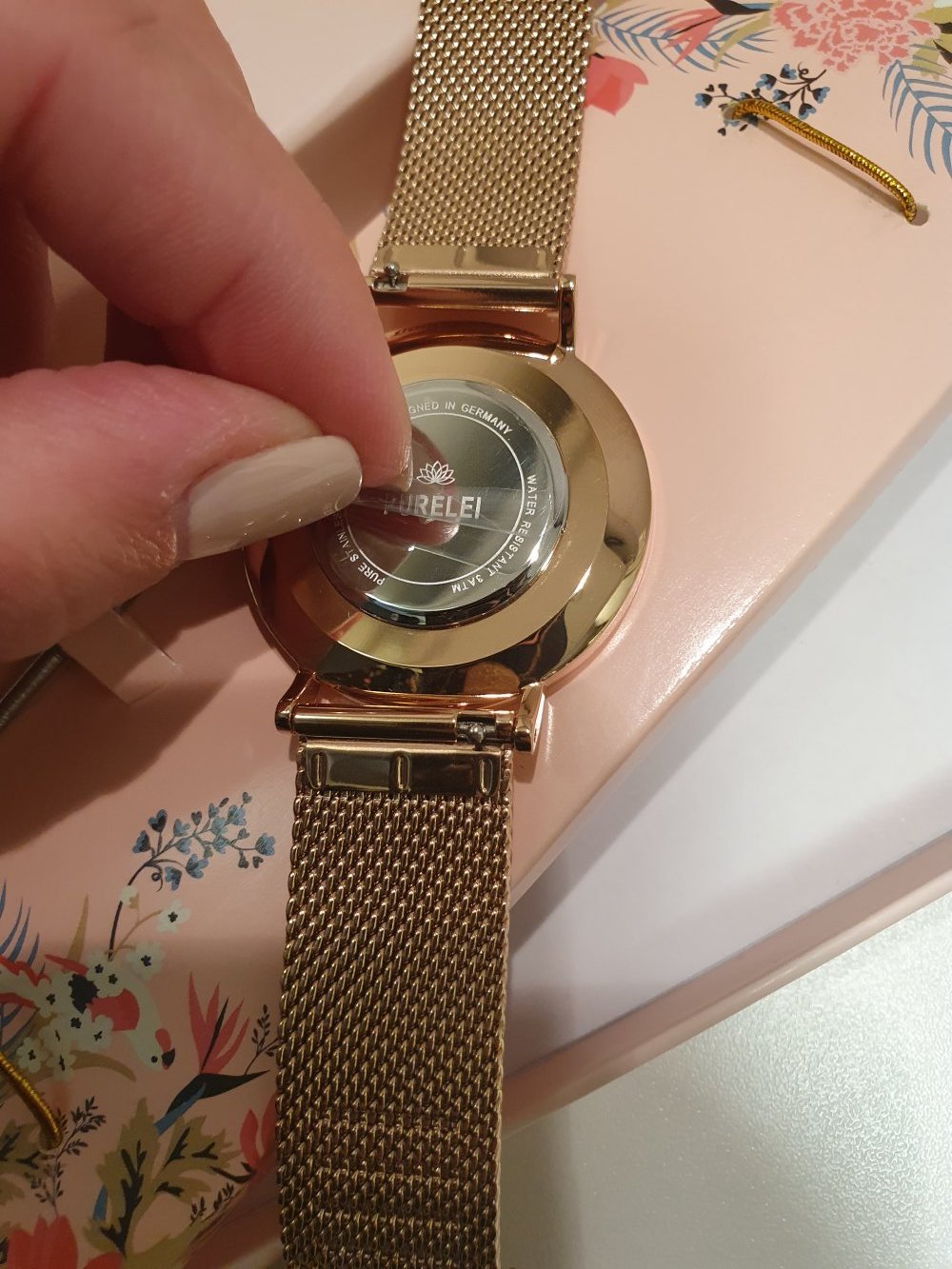 Purelei Uhr Perlmutt Zifferblatt - Rosegold Neu mit Karton