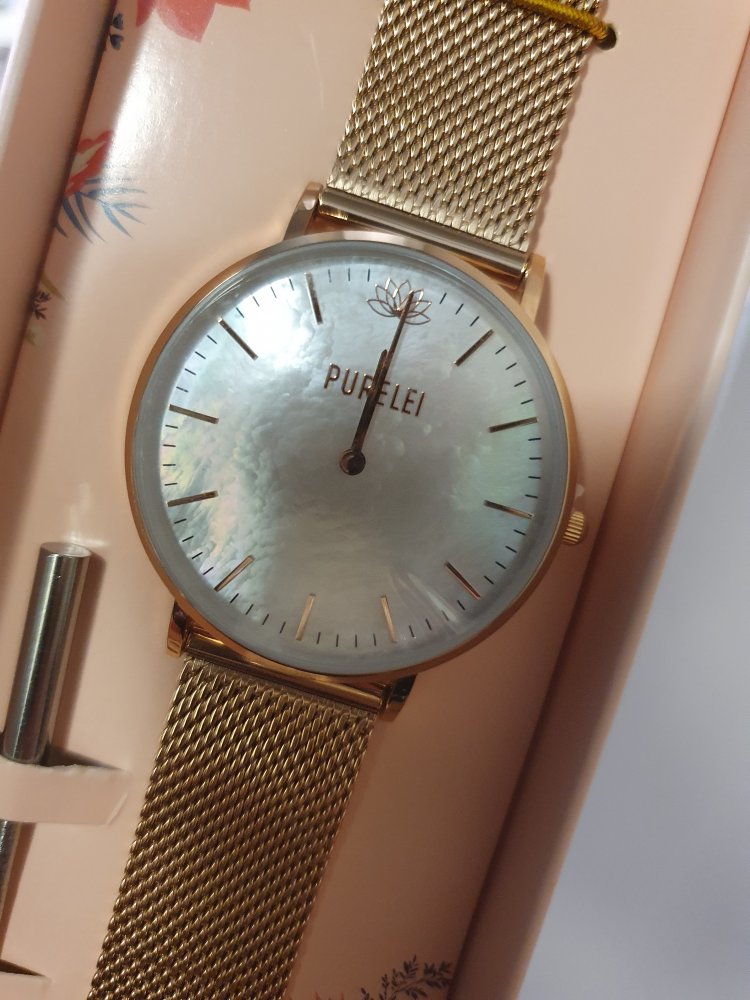 Purelei Uhr Perlmutt Zifferblatt - Rosegold Neu mit Karton