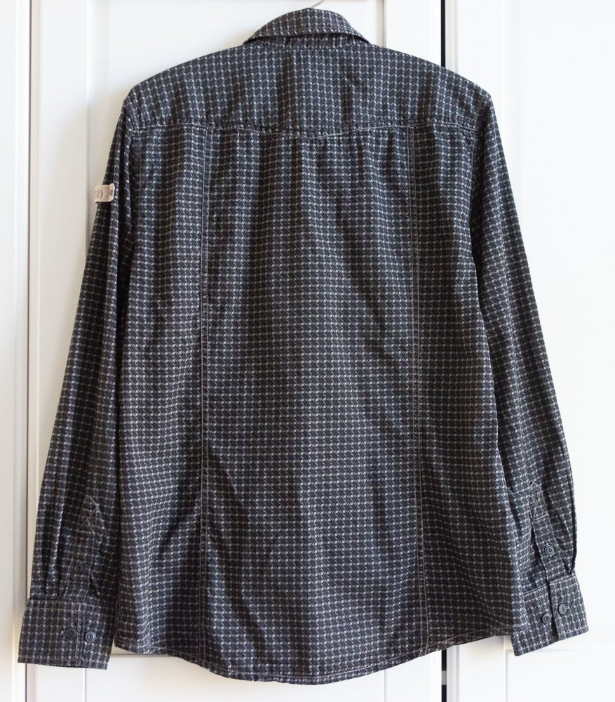 Hemd, EDC, Schwarz/Grau, L, langarmhemd, Herrenhemd