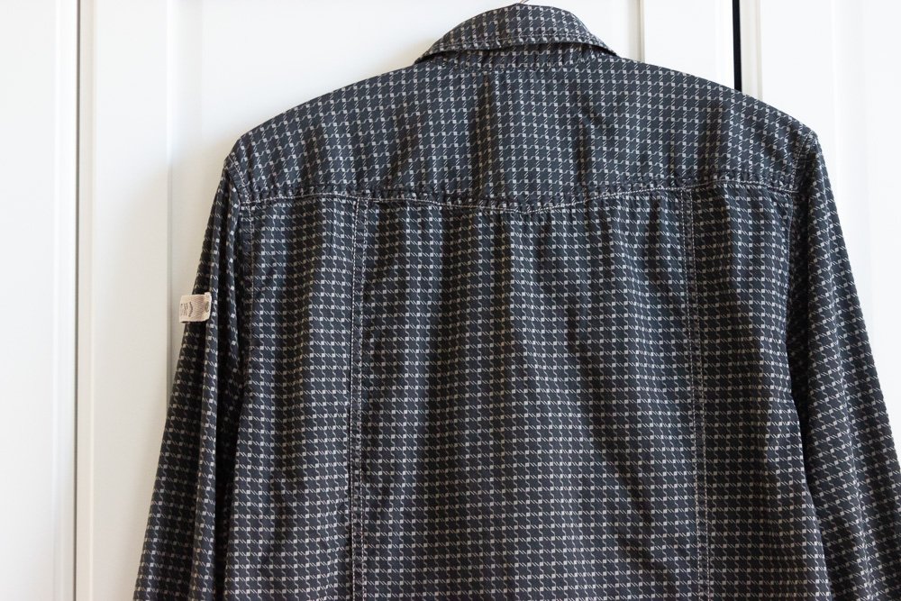 Hemd, EDC, Schwarz/Grau, L, langarmhemd, Herrenhemd