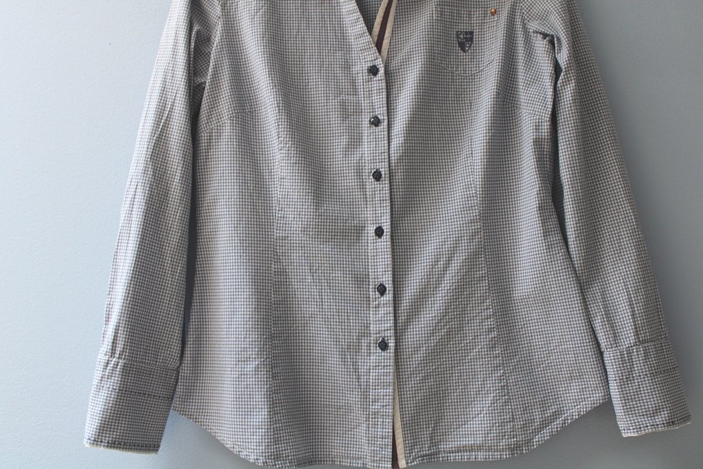 Hemd. Gr. 38. Karrierte Hemdbluse. Bluse. Comma