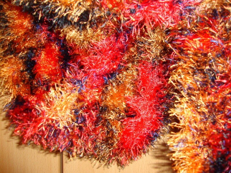 Winterschal bunt selbst gestrickt handgemacht handmade