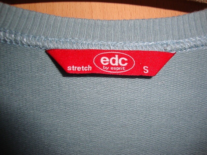 Türkiser Sweat Pulli mit großen V-Ausschnitt von EDC by Esprit