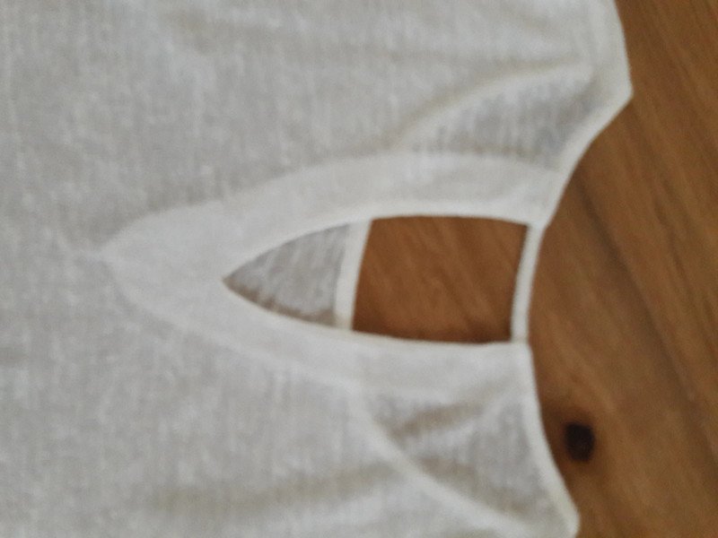 weißes 3/4 tel Feinstrick Top von Tom Tailor Denim