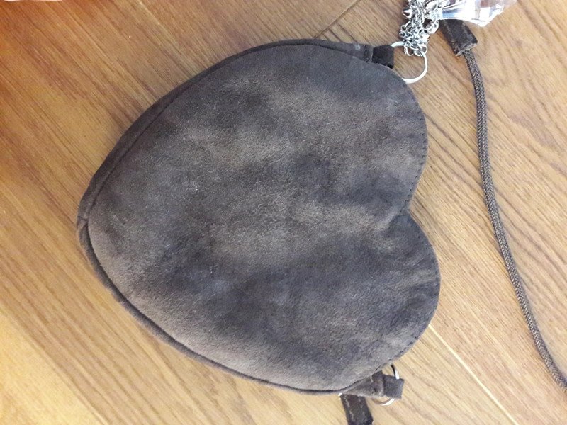 Herz Tasche Spatzl Wildleder Optik