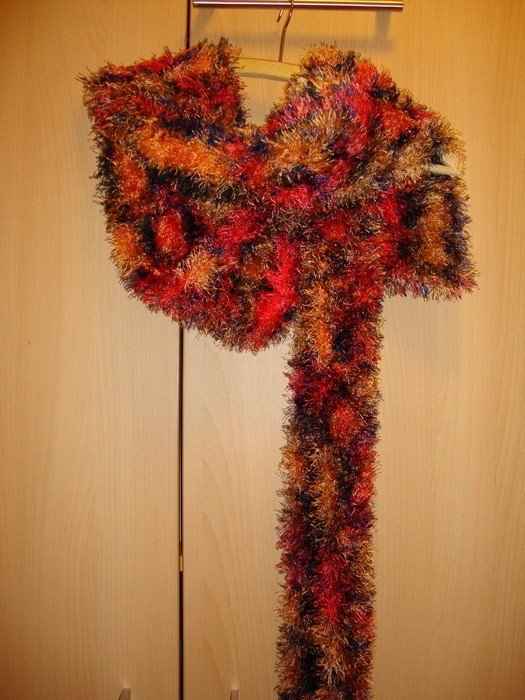 Winterschal bunt selbst gestrickt handgemacht handmade