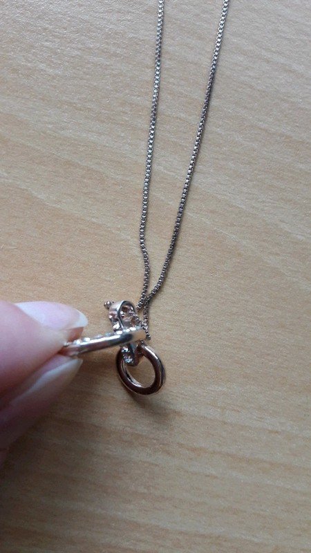 Halskette Roségold mit Glitzeranhänger von SIX