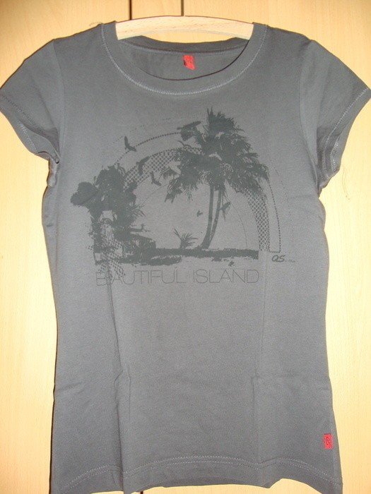 T-shirt anthrazit von QS by s.oliver beautiful island surf