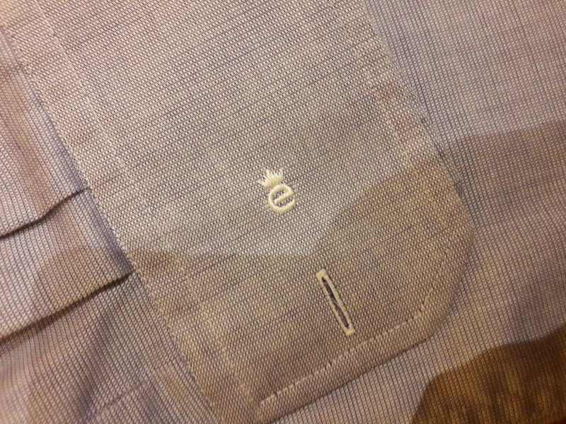 Grau blaues Hemd von Eterna Slim Fit