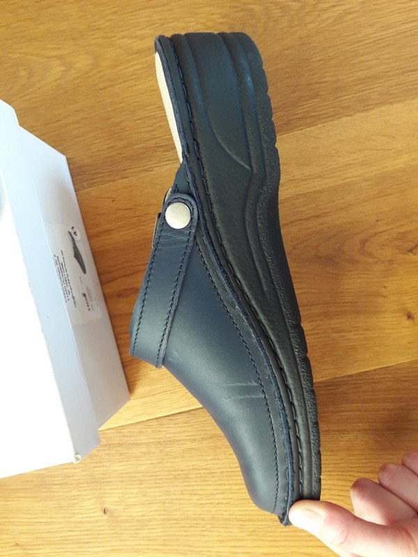 Clogs Hausschuhe dunkelblau Vogelsang Schlappen