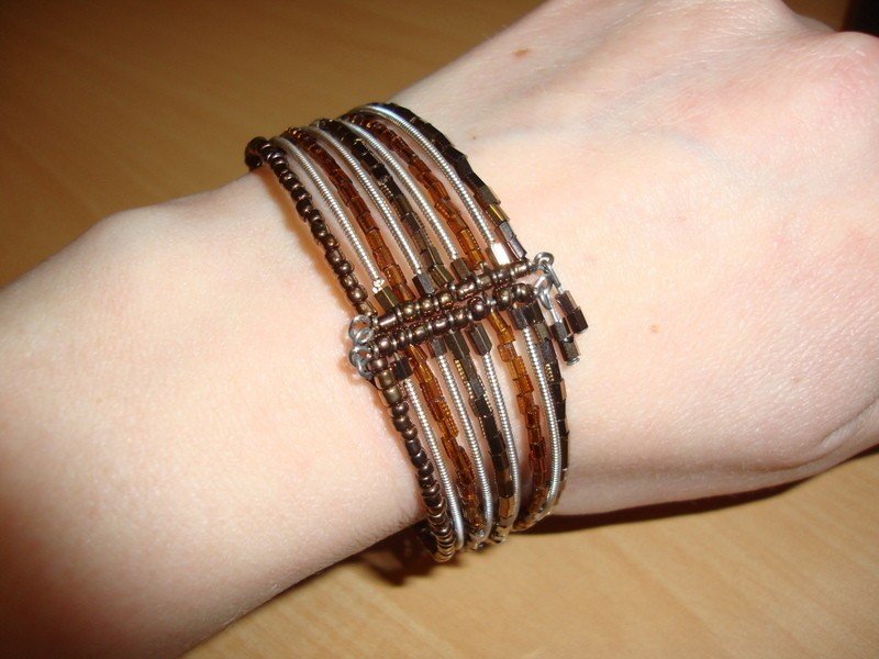 Braun silberner Armreif von Bijou Brigitte Boho Ethno